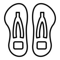 estilo de icono de flip flop vector