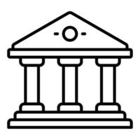 Greek Temple Icon Style vector