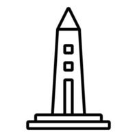 estilo de icono de obelisco vector