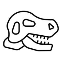 estilo de icono de fósil de dinosaurio vector