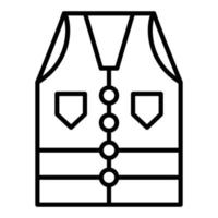 Coat Vest Icon Style vector
