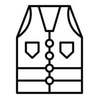 Coat Vest Icon Style vector