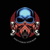 Skull don't take off the mask vector