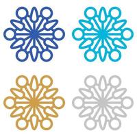 Snowflake isolated on white background vector