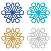 Snowflake isolated on white background vector