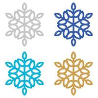 Snowflake isolated on white background vector