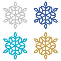 Snowflake isolated on white background vector