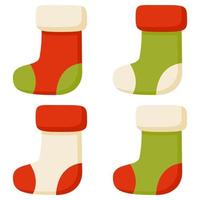 Christmas Sock isolated on white background vector