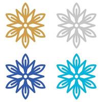 Snowflake isolated on white background vector