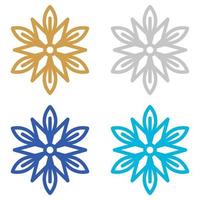 Snowflake isolated on white background vector