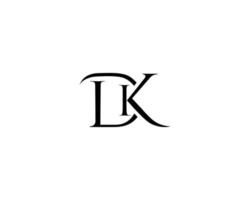 DK Letter Design Logotype Icon Concept Elegant Style Vector Illustration.