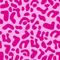 patrón de leopardo rosa sin costuras. estampado animal leopardo. fondo de vector transparente de color. patrón de estampado animal