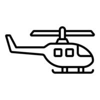 estilo de icono de helicóptero vector