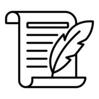 Ink And Quill Icon Style vector