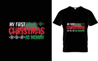 mi primera navidad... camiseta personalizada vector