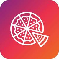 ilustración de diseño de icono de vector de pizza