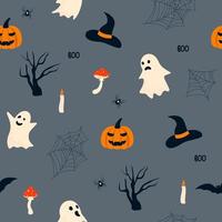 helloween seamless pattern vector