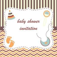 baby shower card vector