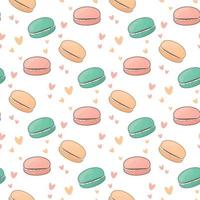 seamless pattern with macaroons vector