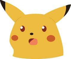 icono de meme pikachu sorprendido vector