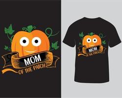 Mom of the patch halloween tshirt design, Mom halloween tshirt design pro download vector