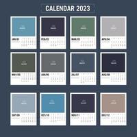 calendario 2023 con bonito diseño vector