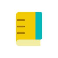 School notebook flat color ui icon. Spiral composition book. Note-taking during lecture. Classes. Simple filled element for mobile app. Colorful solid pictogram. Vector isolated RGB illustration