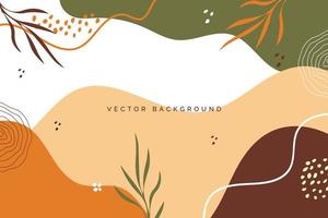 Hand draw abstract shapes template design background vector