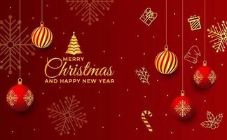 Merry christmas celebration design background vector