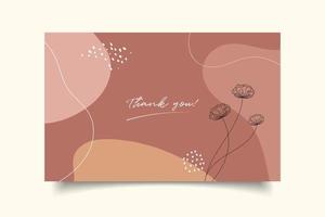 Thanks you card tempale design collection vector