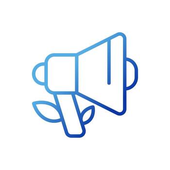 icono de vector lineal de gradiente perfecto de píxeles de marketing orgánico. publicidad no pagada. generar tráfico de forma natural. símbolo de color de línea delgada. pictograma de estilo moderno.