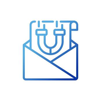 Email marketing pixel perfect gradient linear vector icon. Attract potential customers through emails. Discount offer. Thin line color symbol. Modern style pictogram.