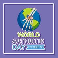 World Arthritis Day Poster Design vector