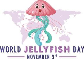 World Jellyfish Day Logo Design vector