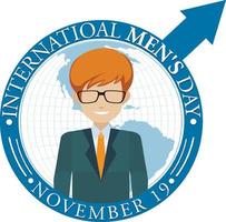 International Mens Day Poster Design vector