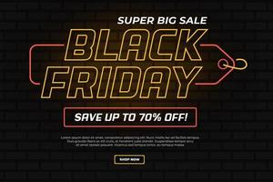 Black Friday Sale Banner Design Template vector