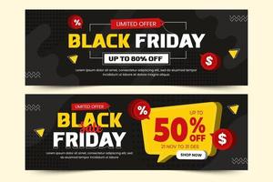 Black Friday Sale Banner Design Template vector