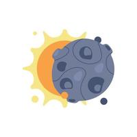 ilustración de vector de eclipse aislado sobre fondo blanco