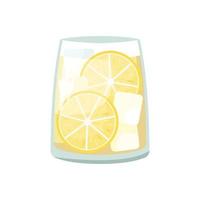 Vector illustration of a club alcoholic cocktail. Gin and Tonic