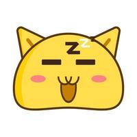 Flat of cat sleep emoticons