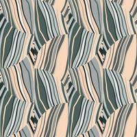 Abstract lines geometric ornament in vintage style. Wave mosaic geometric seamless patern. Decorative patchwork ornament. vector