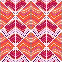 Hand drawn linear tile endless wallpaper. Abstract zigzag waves mosaic seamless pattern. Vintage line ornament vector