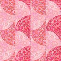 Decorative kaleidoscope mosaic ornament. Circle shapes seamless pattern. Doodle style. vector