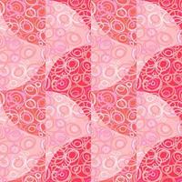 Decorative kaleidoscope mosaic ornament. Circle shapes seamless pattern. Doodle style. vector