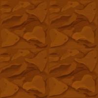 Ground texture, soil top view in cartoon style seamless. Game interface background, brown earth. . Vector illustration