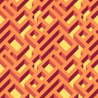 Isometric seamless maze pattern. Abstract endless ornament texture.Geometrical abstract background. vector