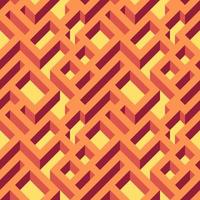 Isometric seamless maze pattern. Abstract endless ornament texture.Geometrical abstract background. vector