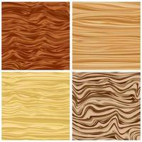 Set of four abstract wood texture in flat design. Vector illustration