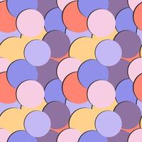 Abstract seamless pattern with colored circles and shadow vector
