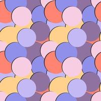 Abstract seamless pattern with colored circles and shadow vector